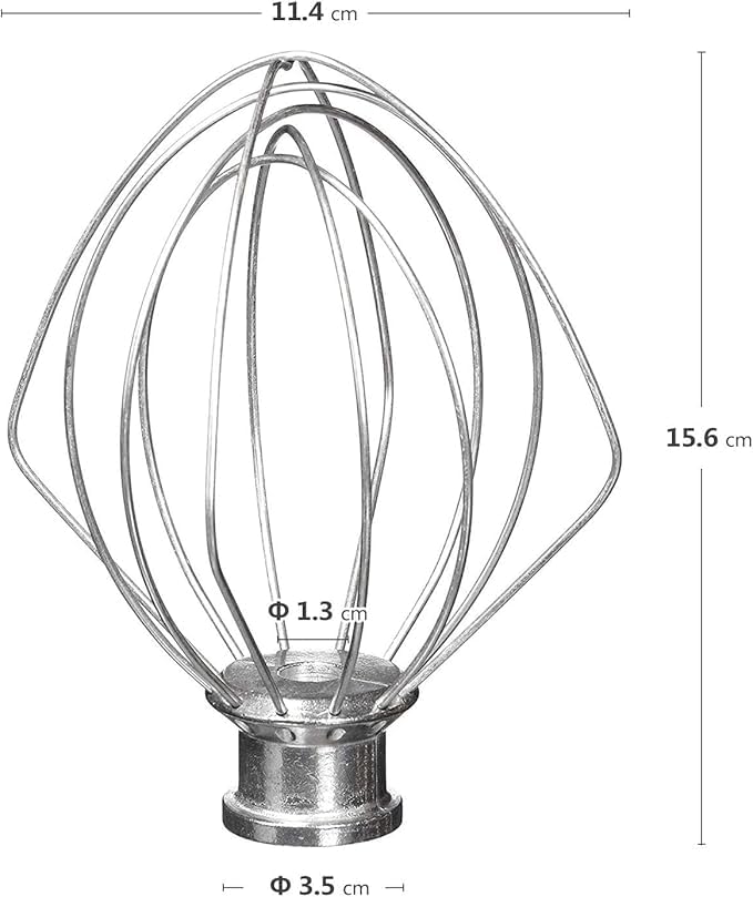 6-Wire Whip Attachment for 4.5/5-Qt Tilt-Head Stand Mixers, Stainless Steel