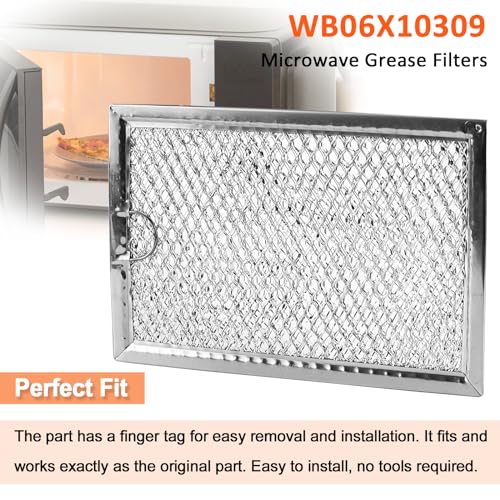 7.5 x 5 Inch Microwave Grease Filter Replacement - 2 Pack Metal Mesh Screens
