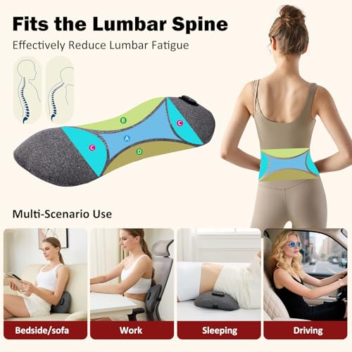 3-in-1 Back Massager with Heat & Vibration for Lumbar Support