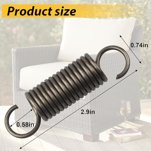 2-Pack 2-7/8 Inch Recliner Mechanism Tension Spring Replacement Parts
