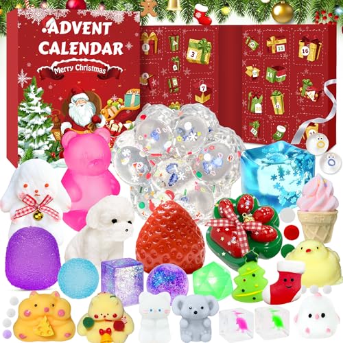 24-Day Squishy Advent Calendar - Fidget Toy Christmas Countdown Box