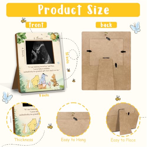 Wooden Pregnancy Milestone Ultrasound Picture Frame - Baby Shower Gift