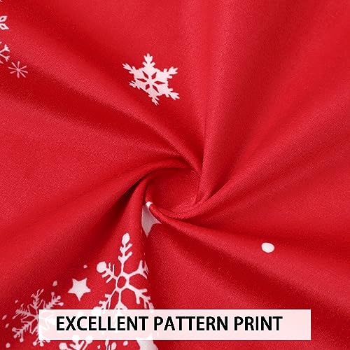 Garvee Snowflake Christmas Velvet Curtain Short 26x45 Inches - Pack of 2