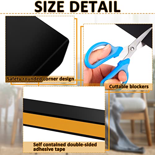 12-Piece Under Couch Blocker Set - 3.2-Inch Furniture Gap Guard for Pets