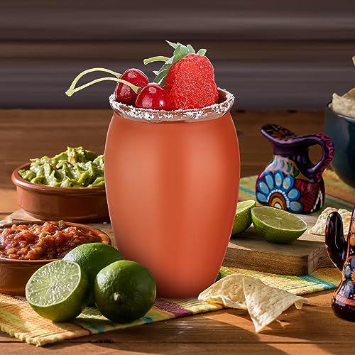 Red 12 oz Mexican Clay Cups - Set of 30 Cantaritos de Barro for Drinks and Parties