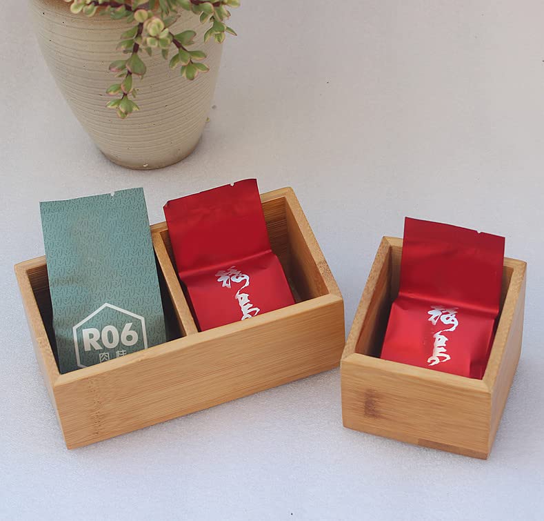 123Arts Wooden Sugar Packet Holder Tea Bag Holder Sugar Coffee Bag Storage Box