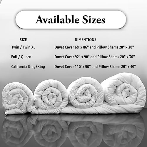100% Egyptian Cotton Queen Duvet Cover - Soft & Breathable
