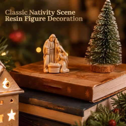 100 Pcs Nativity Scene Resin Mini Figurines – Baby Jesus, Mary & Joseph – Weysat 100/ Nativity