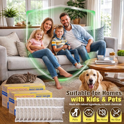 20-Pack Natural Pest Control Pouches, Plant-Based Rodent & Insect Repellent