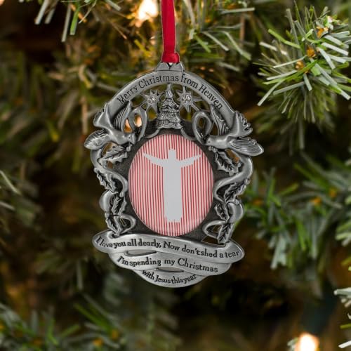 Remembrance Photo Ornament with Memorial Poem Bookmark in Keepsake Gift Box