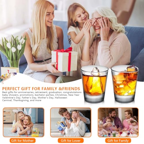 OBTANIM 12 Pack 1.5 oz Clear Shot Glasses with Heavy Base for Bar & Home Use