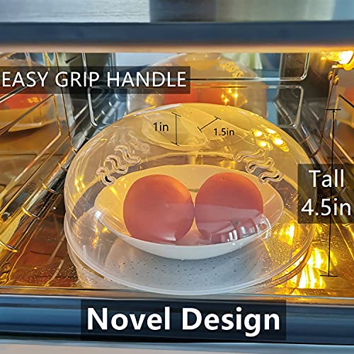 11.5-Inch Microwave Splatter Cover with Steam Vents and Easy-Grip Handle