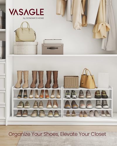 3-Tier Stackable Shoe Rack, Modern Minimalist Entryway & Closet Organizer