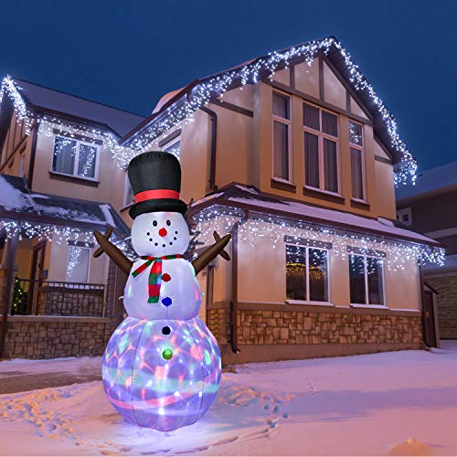 8FT Inflatable Christmas Snowman with LED Lights Indoor Outdoor Holiday Decoration