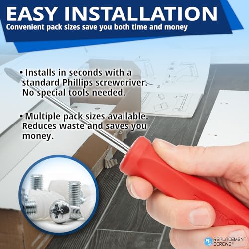 Bed Slat Holder Replacement Screws and Nylon Dowels, 8-Piece Set