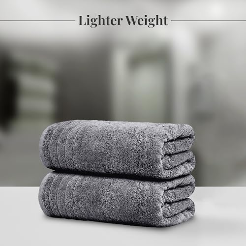 Tens Towels 8-Piece Cotton Towel Set - Dark Grey XL Bath, Hand, Washcloths
