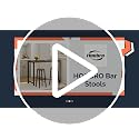Industrial Counter Height Bar Stools Set of 2 - 24.8" Rustic Metal Chairs