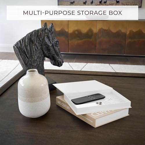 Set of 2 Decorative Books for Coffee Table Decor - Faux Storage Boxes
