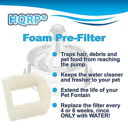 12-Pack Foam Pre-Filter Replacement for Pet Water Fountains