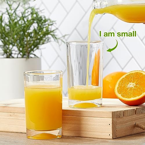 Small Juice Glasses Set - 5.5 Ounce Heavy Base Glass Tumblers (Set of 6)