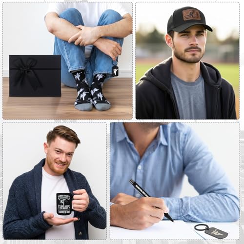 Berlune Lineman Gift Set for Men - Prayer Keychain, Hat, Mug, Socks, Pens & Gift Box
