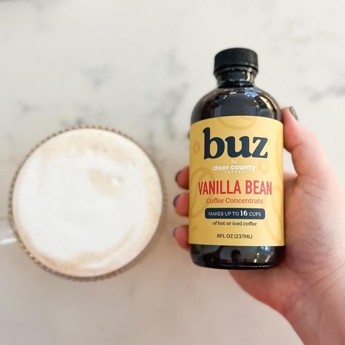 Buz Vanilla Bean Coffee Concentrate - Rich Flavor in Convenient 8oz Bottle
