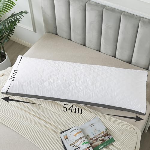 WhatsBedding Memory Foam Body Pillow with Washable Cover - Long Bed Pillow