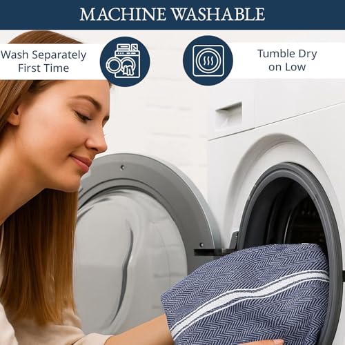 100% Cotton Kitchen Towels 6-Pack - Lint-Free Dish Towels (14x25 In)
