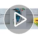 Kingfisher Stained Glass Suncatcher - Bluebird on Branch