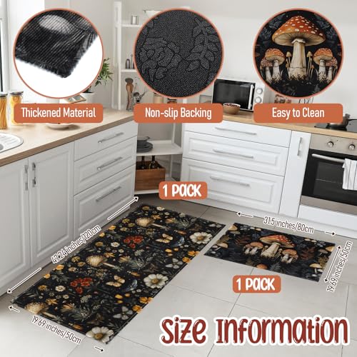 10-Piece Mushroom Kitchen Set: Oven Mitts, Pot Holders, Towels & Floor Mats
