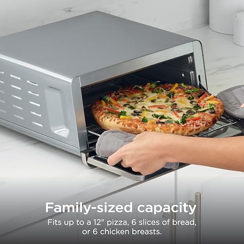 8-in-1 Flip-Away Air Fryer Toaster Oven, Stainless Steel Convection Oven