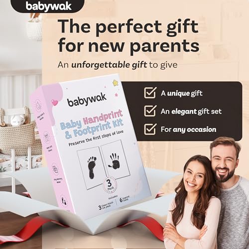 Inkless Baby Hand and Footprint Kit - Non-Toxic Clean Touch Keepsake Set