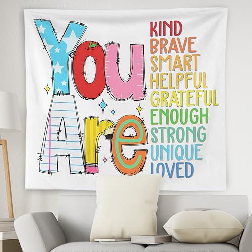 Kids Positive Affirmation Tapestry Wall Hanging - 50x60 Flannel Decor