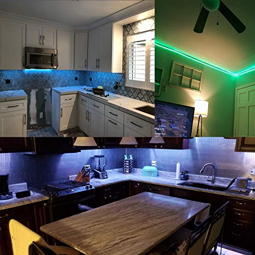 5M RGB LED Strip Light, 5050 SMD Waterproof IP65 Flexible Black PCB