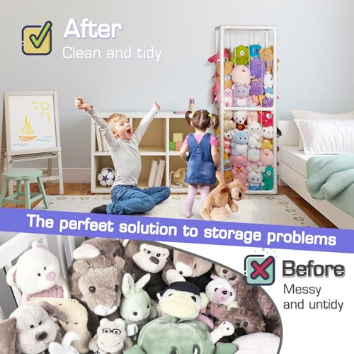 Stuffed Animal Storage Zoo Organizer - Vertical Plush Toy Holder Cage