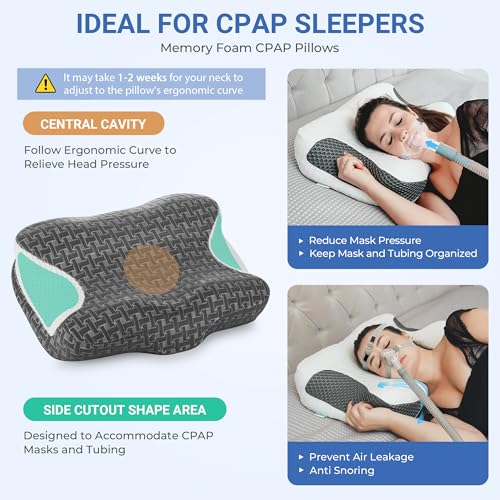 Adjustable Ergonomic CPAP Pillow for Side & Back Sleepers