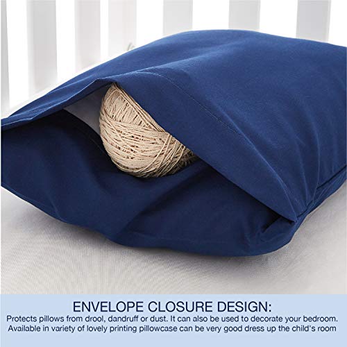 EXQ Home Toddler Pillowcases 13x18 - Soft Microfiber Envelope Covers, Set of 2