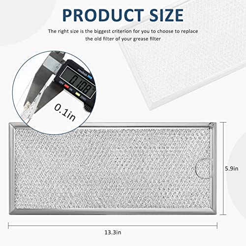 2-Pack Microwave Grease Filter - 13 x 6 Inch Range Hood Vent Mesh