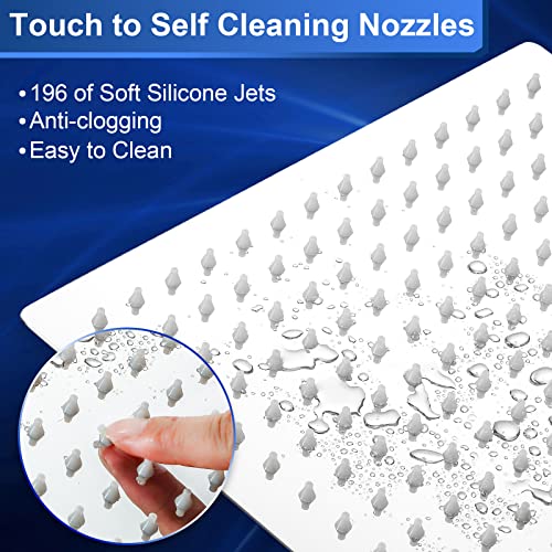 10-Inch High-Pressure Rain Shower Head, Stainless Steel Square Showerhead