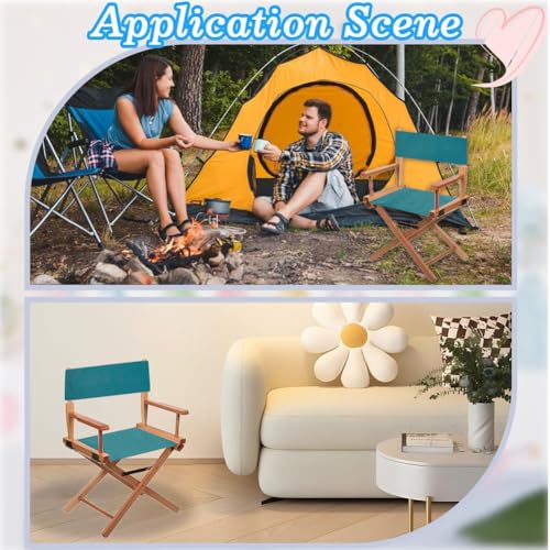 Director Chair Replacement Covers - 2 Sets Canvas Seat & Back with Sticks