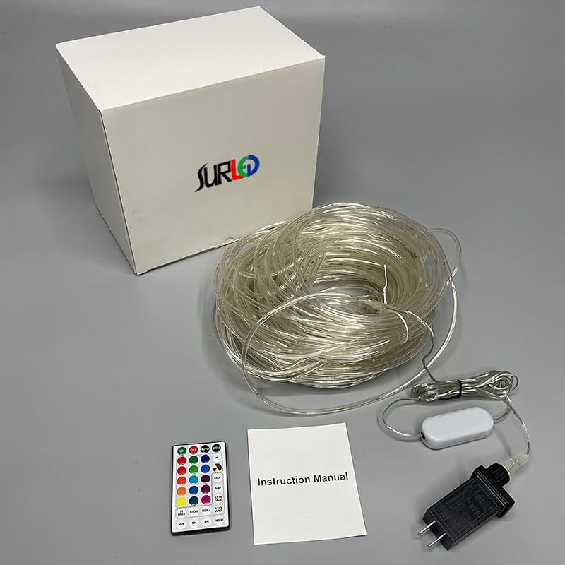 SURLED 99FT Outdoor Rope Lights with 300 LEDs, 16 Color-changing Modes, IP68 Waterproof, Remote Control