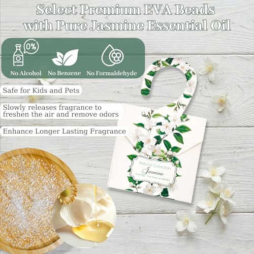 24 Pack Jasmine Scented Sachets for Closets, Drawers, and Home Fragrance