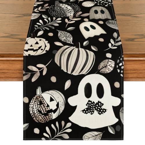Artoid Mode 210 GSM Halloween Table Runner 13 x 108 Inch – Black
