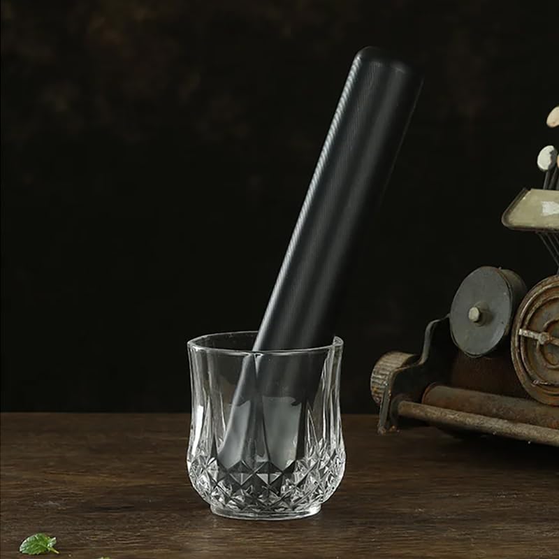 Cocktail Geek Black Cocktail Muddler - Heavy-Duty Bar Tool for Old Fashioned