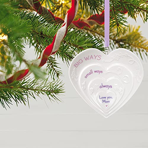 Hallmark Keepsake 2021 Love You Mom Hearts Porcelain Ornament