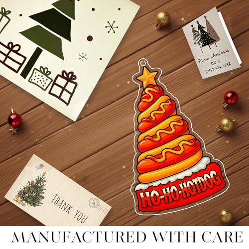 Hotdog 2 Side Printed Acrylic Ornament - Funny Christmas Food Decor, Foodie Gift
