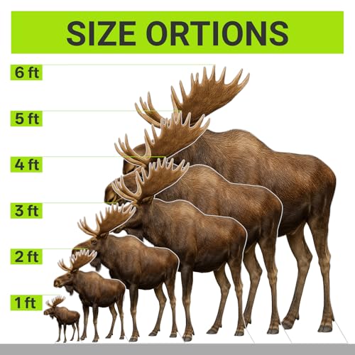 6FT Life-Size Moose Cardboard Cutout Standup for Safari Party Decorations
