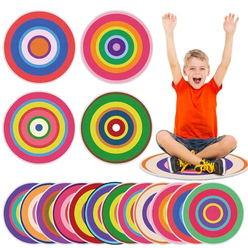 12-Piece Classroom Carpet Circle Seats - 16-Inch Round Floor Cushions