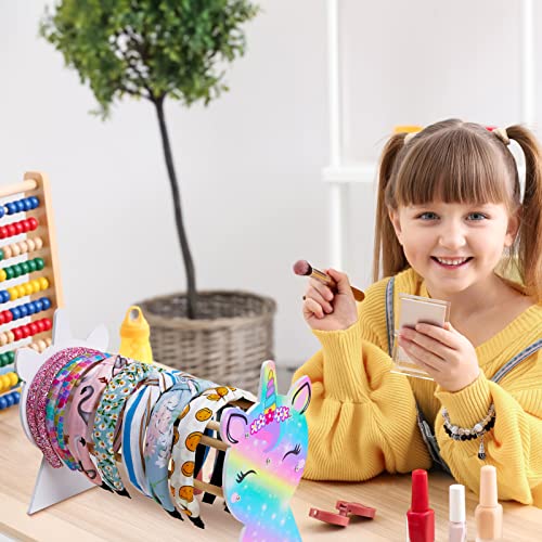Headband Holder Organizer Stand for Girls, Unicorn Hair Hoop Display Rack