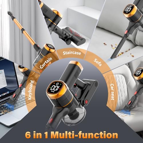 Tikom V500 Cordless Stick Vacuum Cleaner, 40Kpa 450W Lightweight Handheld
